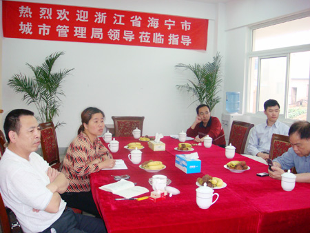 浙江省海寧市城管局領(lǐng)導(dǎo)參觀武進(jìn)項(xiàng)目